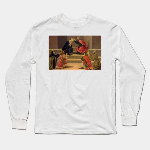 The Coronation of the Virgin by Follower Of Botticelli Long Sleeve T-Shirt by Classic Art Stall